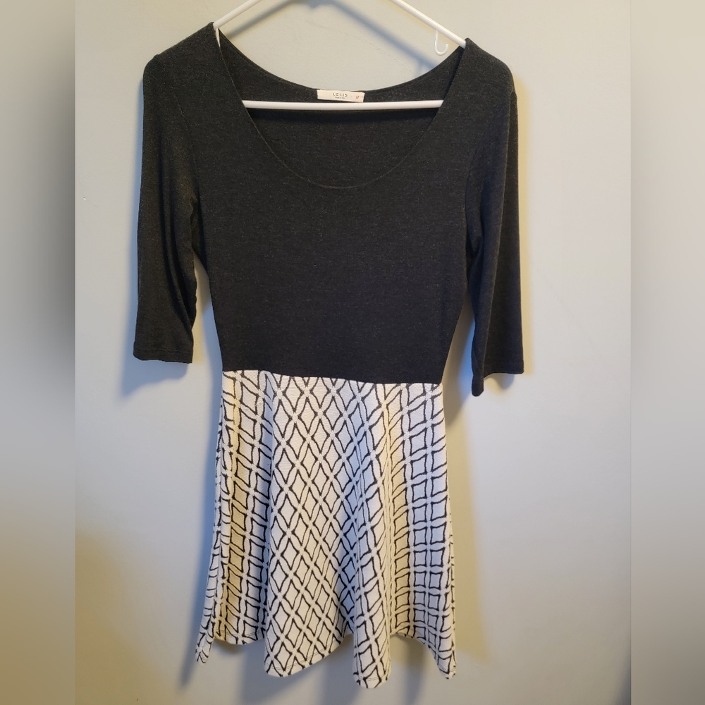Le Lis Stessy 2fer Knit Dress Small